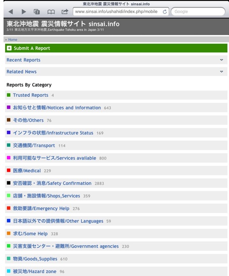 Japan Shelter/Medical Updates - from mobiles Japan Shelter/Medical Updates - from mobiles